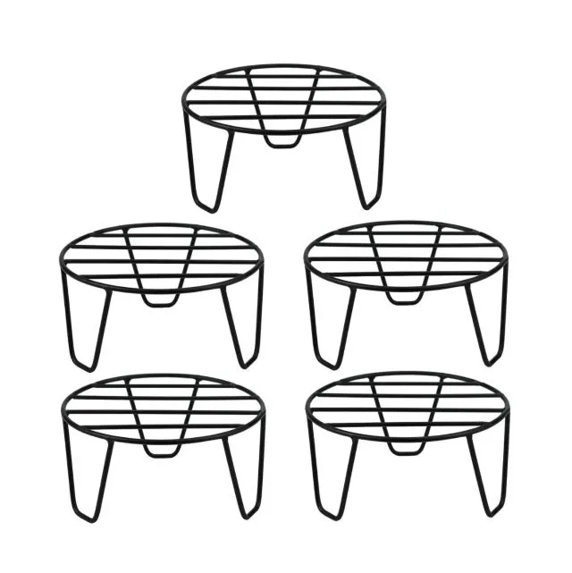 Pot Stand for Home Garden - (Black Set of 5) - Image 2